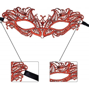 Kırmızı Dantel Masquerade Maskesi 5 No (4172)