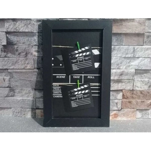 Klaket Tasarımlı İpli ve Mandallı Fotoğraf Çerçevesi No: 1