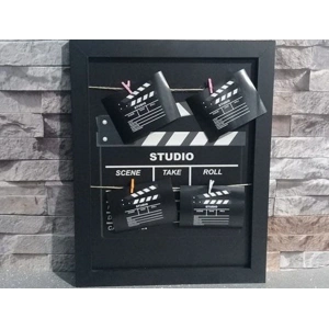 Klaket Tasarımlı İpli ve Mandallı Fotoğraf Çerçevesi No: 2