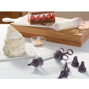 Krema Pompası Seti -Pasta Kek Süsleme Krema Şekillendirme Aparatı Seti