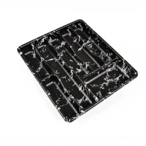 Küçük - Siyah - 7 Bölmeli Çekmece İçi Kaşıklık 36x32cm (4172)