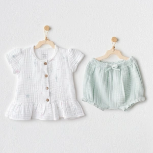 Love Family Müslin 2li Zıbın Set Mint