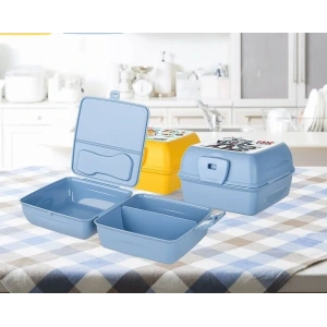 Luna 3 Bölmeli Çatal Bıçaklı Beslenme Kabı - Diyet Kabı - Çatal Kaşıklı