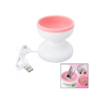 Makeup Brush Cleaner Makyaj Fırça Temizleme Makinesi  Usb Çalışma - Silikon Tırtıklı Hazne (4172)