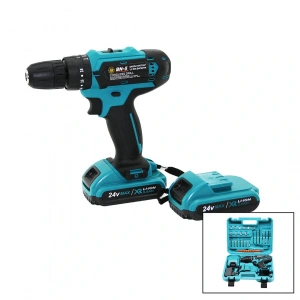 Mavi 1250 Rpm Bn-5 F-136 Cordless Drıll Full Şarjlı=24v=5.0ah - 2 Batarya Matkap Seti Çantalı (4172)