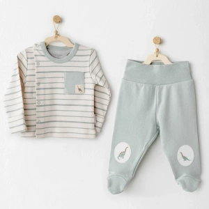 Mummy S Snuggle Saurus 2li Zıbın Takım Green