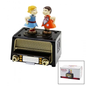 Müzikli  Dekoratif  Nostaljik Radyo - Dans Eden Çocuklar - Takı Kutusu (4172)
