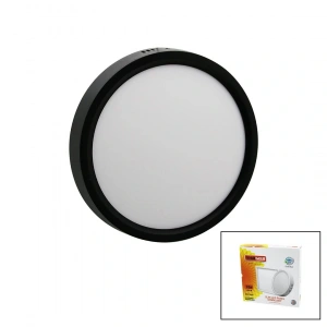 Nisaluce Epl-18sü 18w Siyah Metal Kasa Sıva Üstü Yuvarlak Led Slim Panel 1260lm Beyaz=6500k 30.000 Saat Ömür (4172)