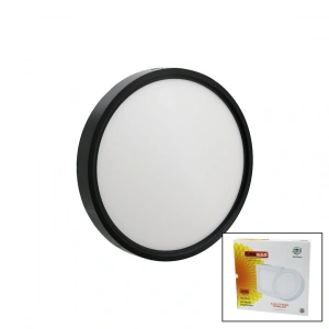 Nisaluce Epl-24sü/s 24w Siyah Metal Kasa Sıva Üstü Yuvarlak Led Slim Panel 1680lm Beyaz=6500k 30.000 Saat Ömür (4172)