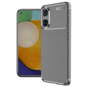 Oppo A60 Kılıf Auto Focus Karbon Kapak - Gri