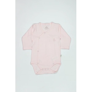 Organik Natural Basic Style Kruvaze Uzun Kol Body Bs17102 Pembe