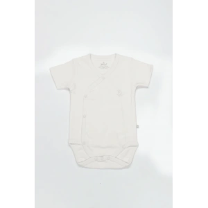 Organik Natural Basic Style Kruvaze Yarım Kol Body Bs17101 Ekru