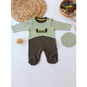 Özel Kuvvetler Nakışlı Bere Şapkalı Kız Erkek Bebek Tulumu Yeşil