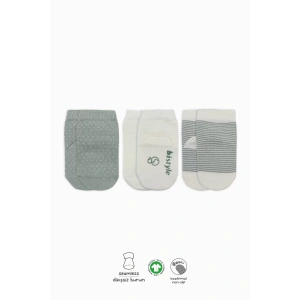 Puanlı Kaymaz Penye Soket Çorap 3lü Bs10108 Nil