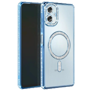 Samsung Galaxy A06 Joke Simli Magneticsafe Kılıf - Mavi