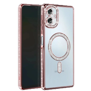 Samsung Galaxy A06 Joke Simli Magneticsafe Kılıf - Pembe