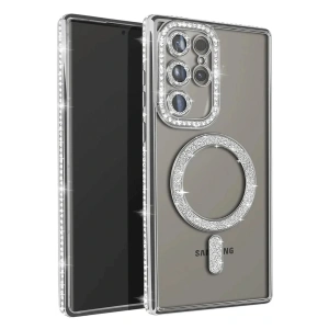 Samsung Galaxy S23 Ultra Joke Simli Magneticsafe Kılıf - Gümüş