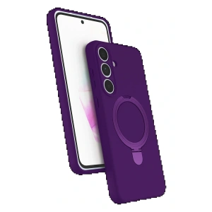 Samsung Galaxy S24 FE Regal Magsafe Standlı Kapak - Derin Mor