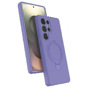 Samsung Galaxy S24 Ultra Regal Magsafe Standlı Kapak - Lila
