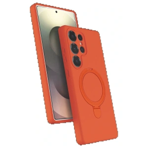 Samsung Galaxy S24 Ultra Regal Magsafe Standlı Kapak - Turuncu