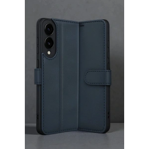 Samsung Galaxy S25 Edge Trend S Plus Kapaklı Kılıf - Lacivert