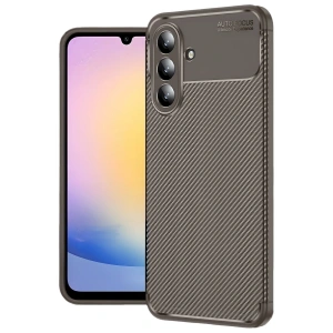 Samsung Galaxy S25 FE Auto Focus Karbon Kapak - Kahverengi