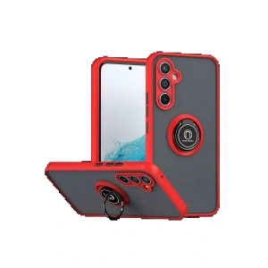 Samsung Galaxy S25 FE Montreal Yüzüklü Silikon Kapak - Kırmızı