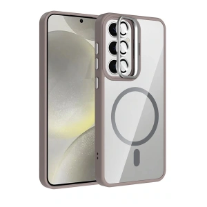 Samsung Galaxy S25 FE Remim Lensli Magsafe Standlı Kapak - Titan Gri