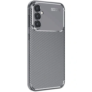 Samsung Galaxy S25 Plus Kılıf Auto Focus Karbon Kapak - Gri