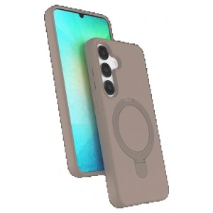 Samsung Galaxy S25 Regal Magsafe Standlı Kapak - Çöl Titanyum