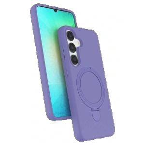 Samsung Galaxy S25 Regal Magsafe Standlı Kapak - Lila