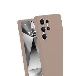 Samsung Galaxy S25 Ultra Kılıf Nano içi Kadife Silikon - Pudra