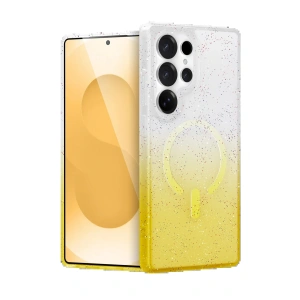 Samsung Galaxy S25 Ultra Pummel Shiny Magsafe Kapak - Gold