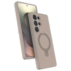 Samsung Galaxy S25 Ultra Regal Magsafe Standlı Kapak - Çöl Titanyum