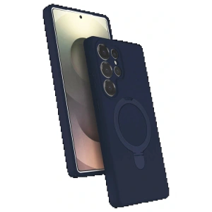 Samsung Galaxy S25 Ultra Regal Magsafe Standlı Kapak - Lacivert