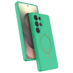 Samsung Galaxy S25 Ultra Regal Magsafe Standlı Kapak - Yeşil