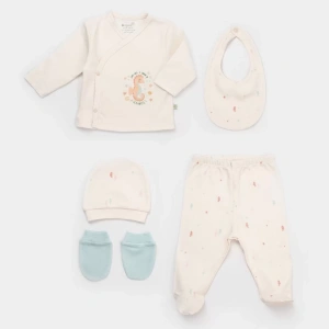 Save The Seahorse 5li Hastane Çıkış Seti  Bej-mint