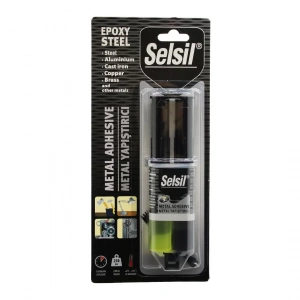 Selsil Epoxy Steel Metal Şırınga Epoksi Yapıştırıcı 28gr. Metal - Çelik - Alüminyum - Ahşap - Plastik (4172)