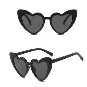 Siyah Renk Kalp Şekilli Parti Gözlüğü 15x5 Cm (4172)