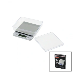 Superıor Mını I-2000 3000gr/0.1gr Mini=10.5x13cm Hassas Tartı - Terazi Şeffaf Pls.kapak  Pilli (4172)