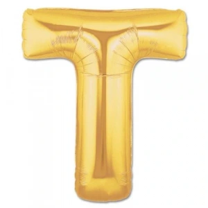T Harf Folyo Balon Altın Renk  40 İnç (4172)
