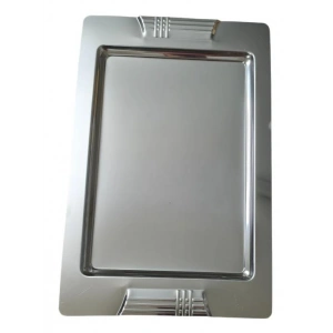 Tepsi - Çelik Kahve Sunum Tepsisi 46 x 30 Cm