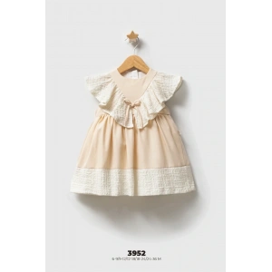 Tongs Baby Bebek Elbise 3952 Bej