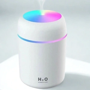 Usb Rengarenk Işıklı 300 Ml Ulrasonik Hava Nemlendirici Buhar Makinesi Ve Hava Aroma Difüzörü (4172)
