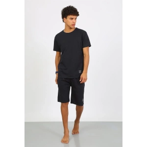 venüsshopping- Erkek Pamuk Lakost Alt Üst Kaprili Pijama Takım Lacivert