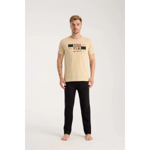 venüsshopping- Erkek Ten Rengi Kısa Kol Pijama Takımı