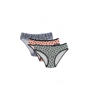 venüsshopping- Kadın 3lü Külot Lacivert - Somon - Yeşil