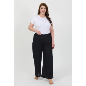 venüsshopping- Kadın Büyük Beden Bürümcük Pantolon Lacivert