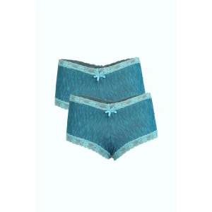 venüsshopping- Kadın Pamuklu 2li Boxer Su Yeşili