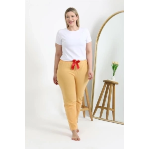 venüsshopping- Kadın Pamuklu Büyük Beden Alt Pijama Sarı